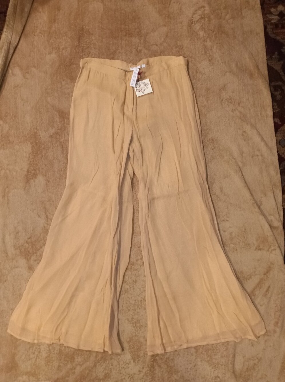 NWT Age Of Love Nataya Light Peach Wide-Leg Women's Pants